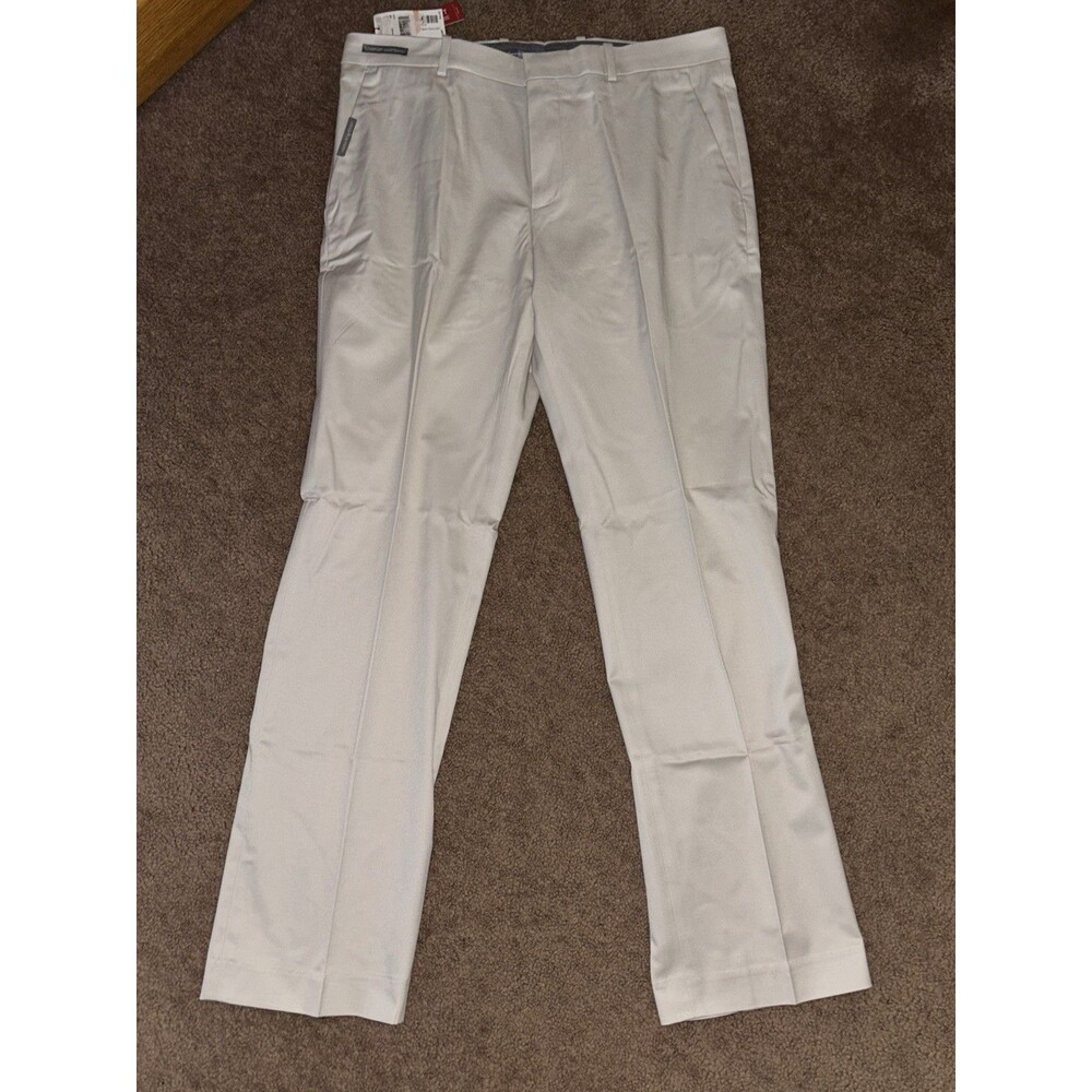 Perry Ellis Premium Tailored Fit Khaki Pants 33x32 Brand New Comfort Waistband